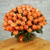 101 Роза Кения  Оранжевых (70 см)