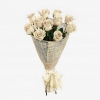 11 роз Эквадор Белый (70 см)