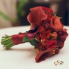 Букет Невесты с Каллами и Кустовыми Розами (35 см)