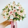 Букет Невесты с Кустовой Розой и Эустомой (30 см)