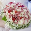 Букет Невесты с Розой и Гипсофилой (35 см)