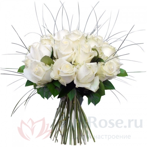 до 25 роз FunRose 15 Роз Россия Белый (40 см) 
