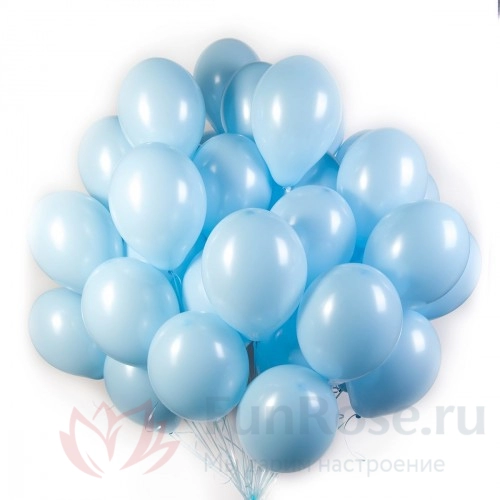 Гелиевые шары FunRose 50 Шариков голубые 