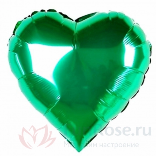 Гелиевые шары FunRose 1 Шарик Сердце, зелёный 