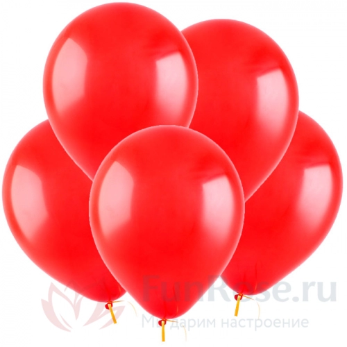 Гелиевые шары FunRose 5 Шариков красных 