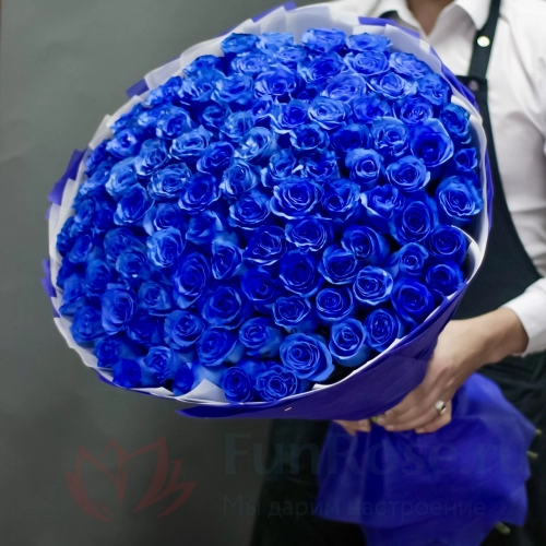 Букеты FunRose 101 Роза Синяя (70 см) 