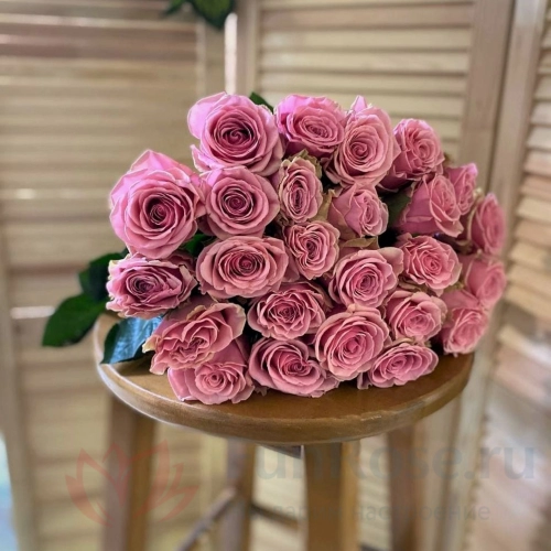 до 25 роз FunRose 25 Роз Эквадор Розовых (50 см) 