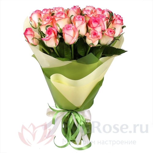 до 25 роз FunRose 25 Роз Россия Розовый (60 см) 
