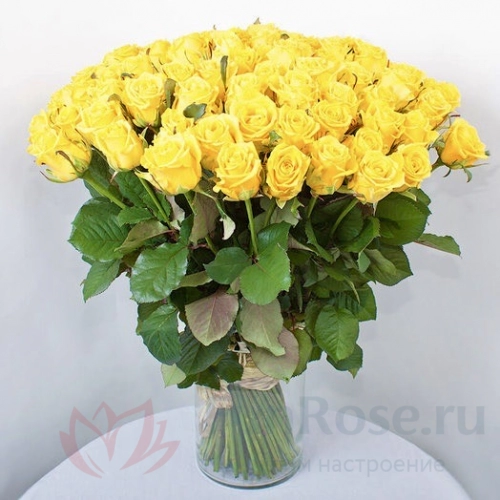 Розы FunRose 51 Роза Эквадор Желтая (70 см) 