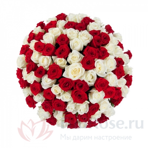 101 роза FunRose 101 Роза Россия Микс (60 см) 
