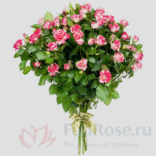 Кустовая роза FunRose 5 Роз Кустовых Розовый (60 см) 