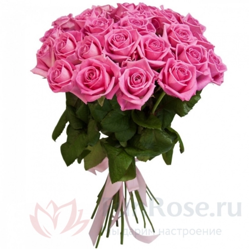 до 25 роз FunRose 25 Роз Россия Розовый (70 см) 