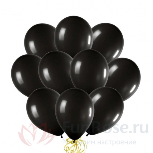 Гелиевые шары FunRose 15 Шариков черные 
