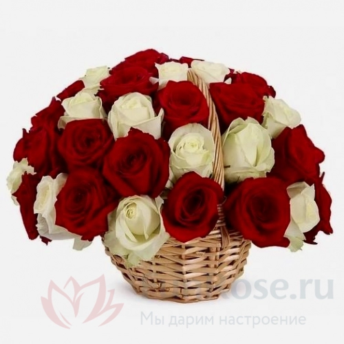до 51 роза FunRose 39 Роз Россия Микс (40 см) 