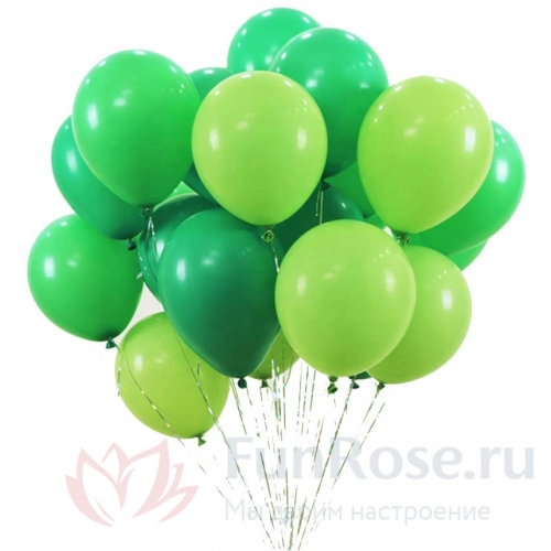 Гелиевые шары FunRose 30 Шариков зеленые 