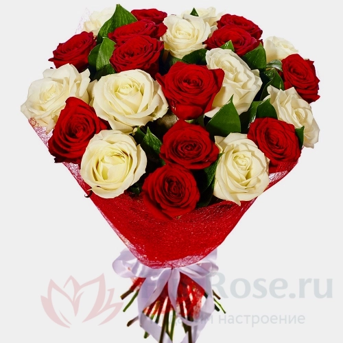 до 25 роз FunRose 21 Роза Россия Микс (60 см) 