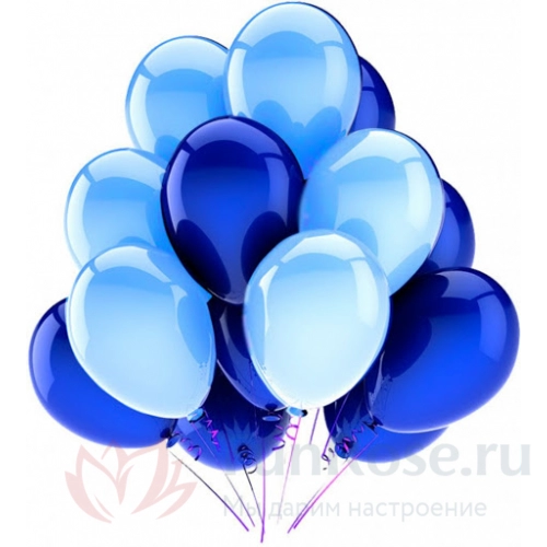 Гелиевые шары FunRose 30 Шариков голубые и синие 