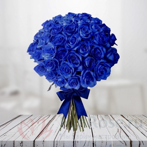 Синяя роза FunRose 39 Роз Синих (60 см) 