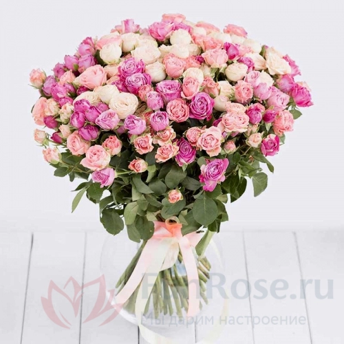 до 51 роза FunRose 31 Роза Кустовая Микс (60 см) 
