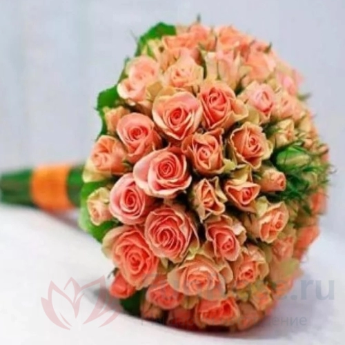 Букет невесты FunRose 27 Роза Кустовой Оранжевой (30 см) 