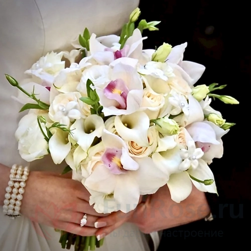 Букет невесты FunRose Букет Невесты с Каллами и Орхидеями (35 см) 