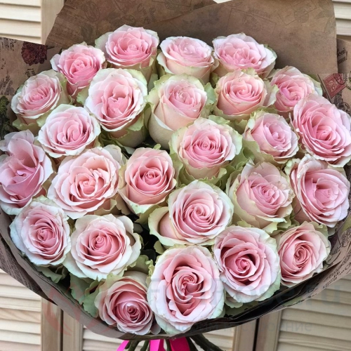 до 25 роз FunRose 25 Роз Эквадор Розовый (60 см) 