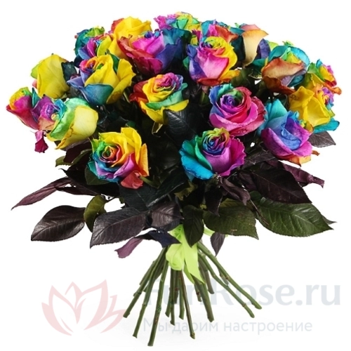 Розы FunRose 25 Роз Радужных (60 см) 