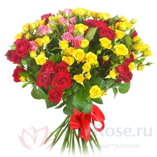Розы FunRose 21 Роза Кутовая Микс (60 см) 