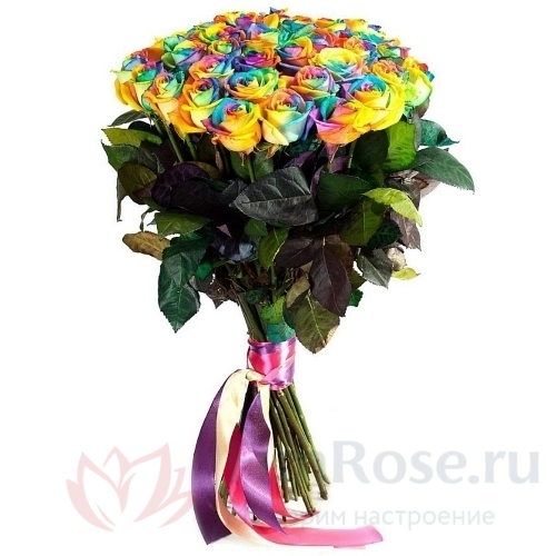 Радужная роза FunRose 51 Роза Радужная (60 см) 