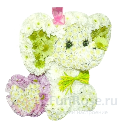 Игрушки из цветов FunRose Слоненок с сердцем 