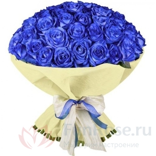 до 51 роза FunRose 51 Роза Синяя (60 см) 