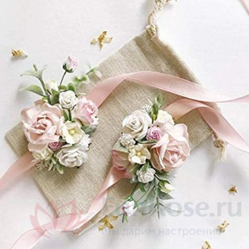 С кустовой розой FunRose Свадебный браслет 