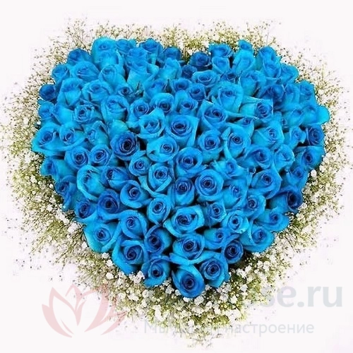 Корзины FunRose 101 Синяя роза (40 см) 