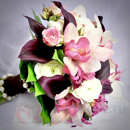 Букет невесты FunRose Букет Невесты с Каллами и Орхидеями (35 см) 