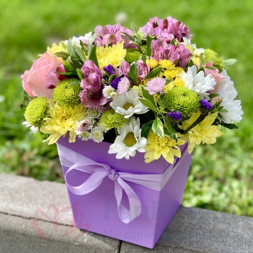 Цветы в коробке FunRose Краски в коробке (30 см) 