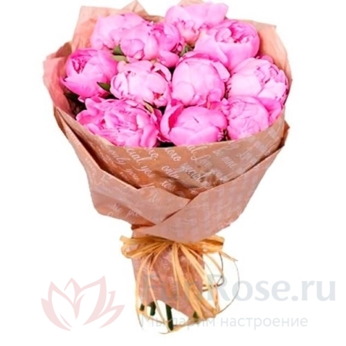 Букеты FunRose 11 Пионов Розовых (50 см) 