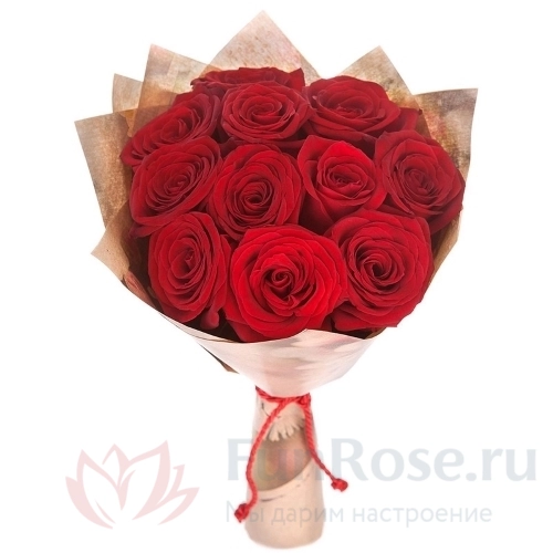 до 25 роз FunRose 11 Роз Ред Наоми Красный (60 см) 