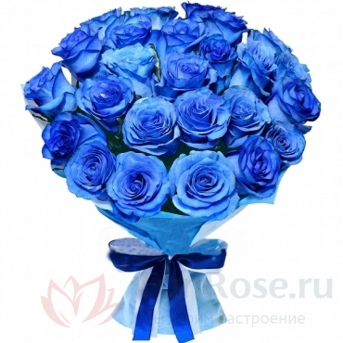 Синяя роза FunRose 25 Роз Синих (60 см) 