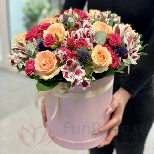 Цветы в коробке FunRose Дуэт в коробке (40 см) 