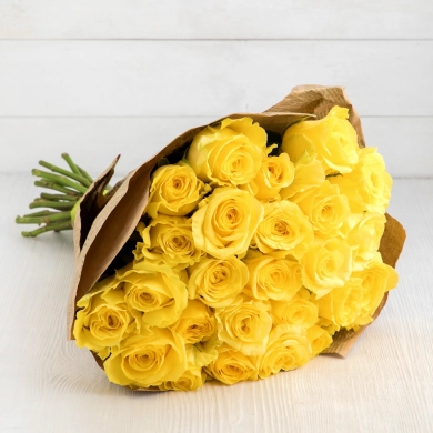 FunRose 25 Роз Эквадор Желтый (60 см) Розы