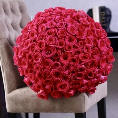 FunRose 101 Роза Эквадор Розовый (60 см) 101 роза