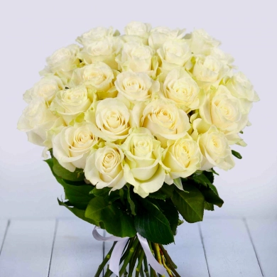 FunRose 25 Роз Эквадор Белый (60 см) до 25 роз