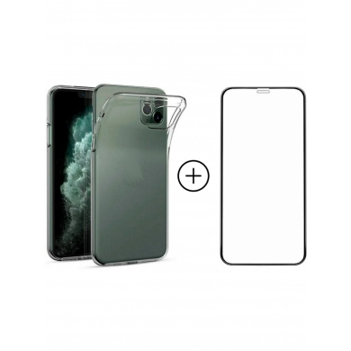 FunRose Прозрачный бампер + стекло на Iphone 11 Pro Max Аксессуары