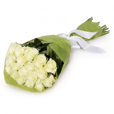 FunRose 21 Роза Эквадор Белый (70 см) до 25 роз
