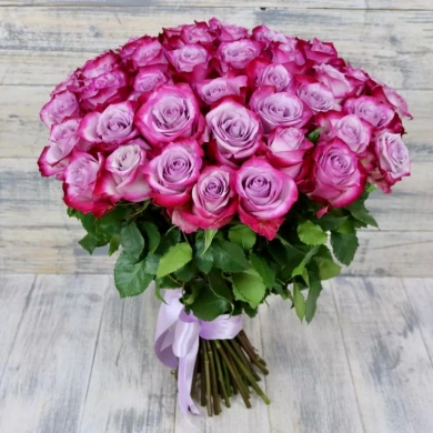 FunRose 35 Роз Эквадор Фиолетовый (60 см) до 51 роза