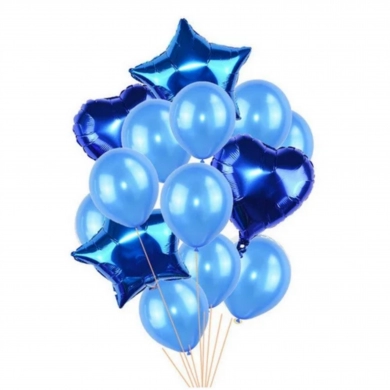 FunRose 14 Шариков Композиция, синие и голубые Гелиевые шары