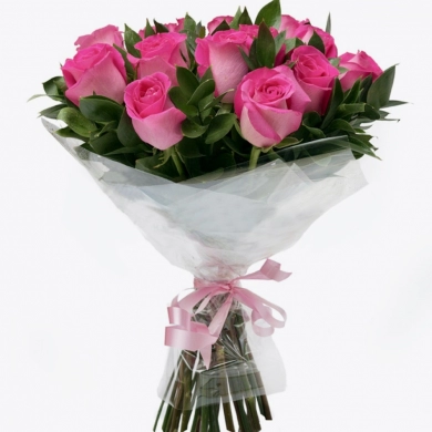 FunRose 15 Роз Эквадор Розовый (70см) до 25 роз