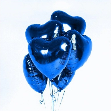 FunRose 6 Шариков Сердце синие Гелиевые шары