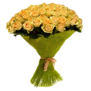 FunRose 101 Роза Эквадор Желтый (70 см) 101 роза