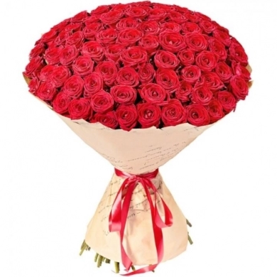 FunRose 101 Роза Эквадор Красная (80 см) Розы
